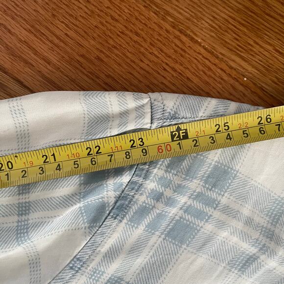 Rails Plaid Button-Up Shirt Womens Small Blue White Western Style Long Sleeves - Picture 13 of 13